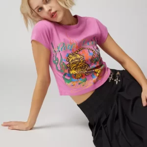Trendy Printed Crop Top for Casual Wear